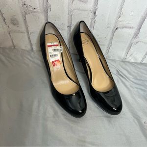 Joan and David Black Patent Pumps Heels